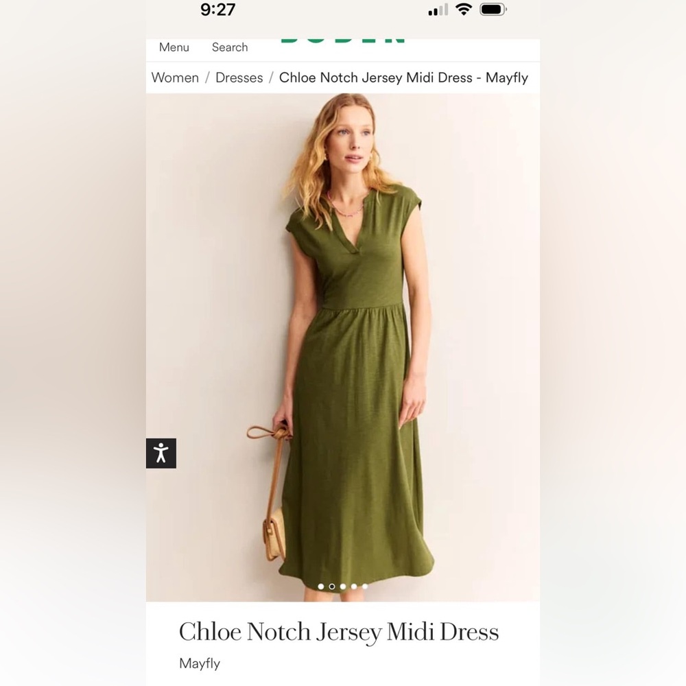 Boden Chloe Notch Jersey Midi Dress